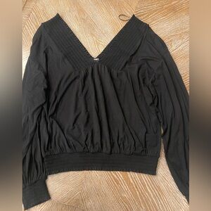 Express Black V-Neck Blouse